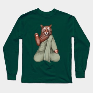 zen tiger green Long Sleeve T-Shirt